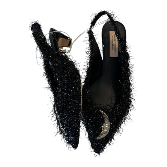 Antonio Melani x Elizabeth Damrich Moon Boucle Frayed Detail Slingback Pumps 6M - Picture 7 of 14